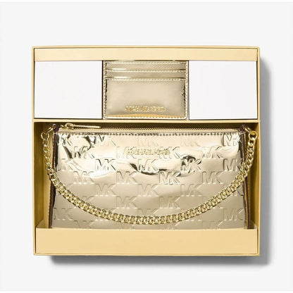 Gold Canvas Clutch Bag
