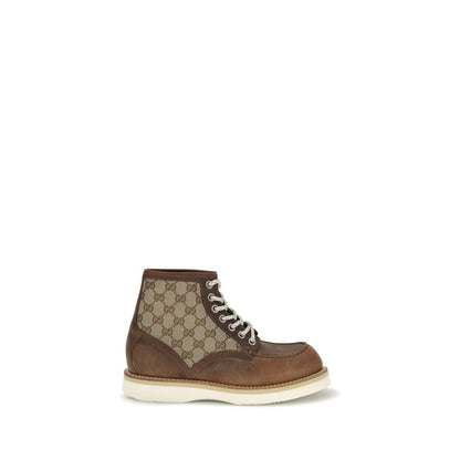 Brown Calf Leather Bos Taurus Lace-Up Boots