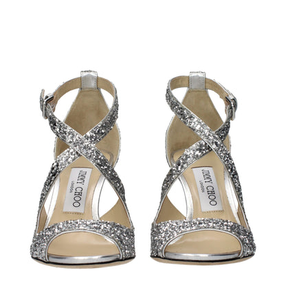 Gray Plastic Strap-On Sandals