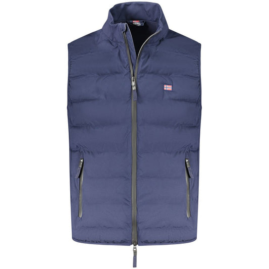 Blu Polyester Men's Vest