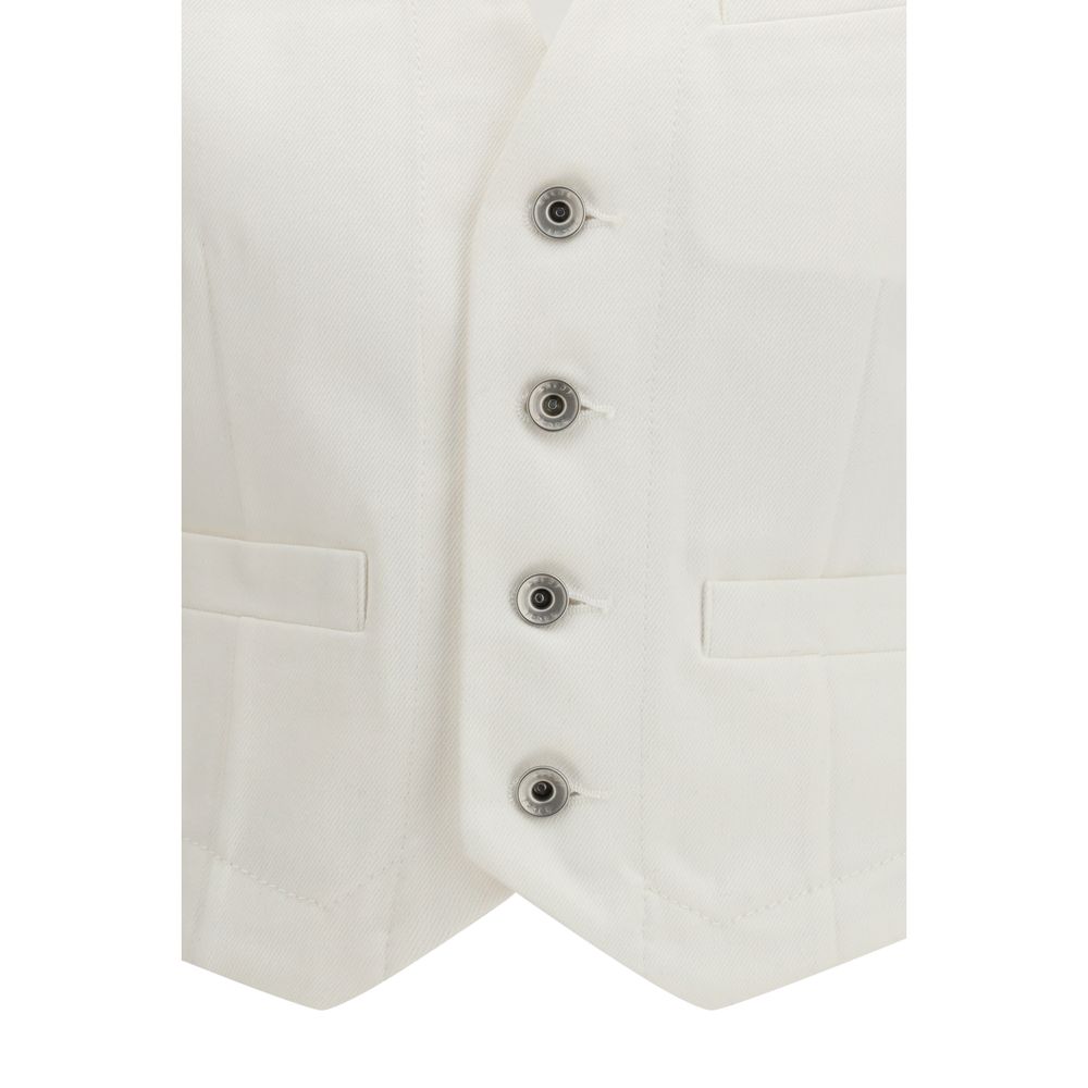 White Cotton Waistcoat