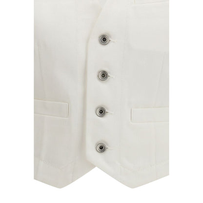White Cotton Waistcoat
