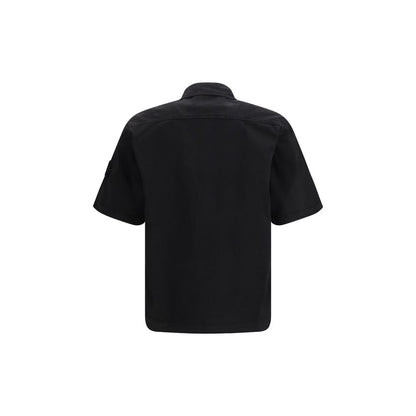 Black Cotton Shortsleeve Shirt