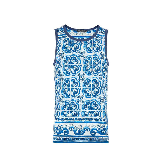 Blue Cotton Tank Tops