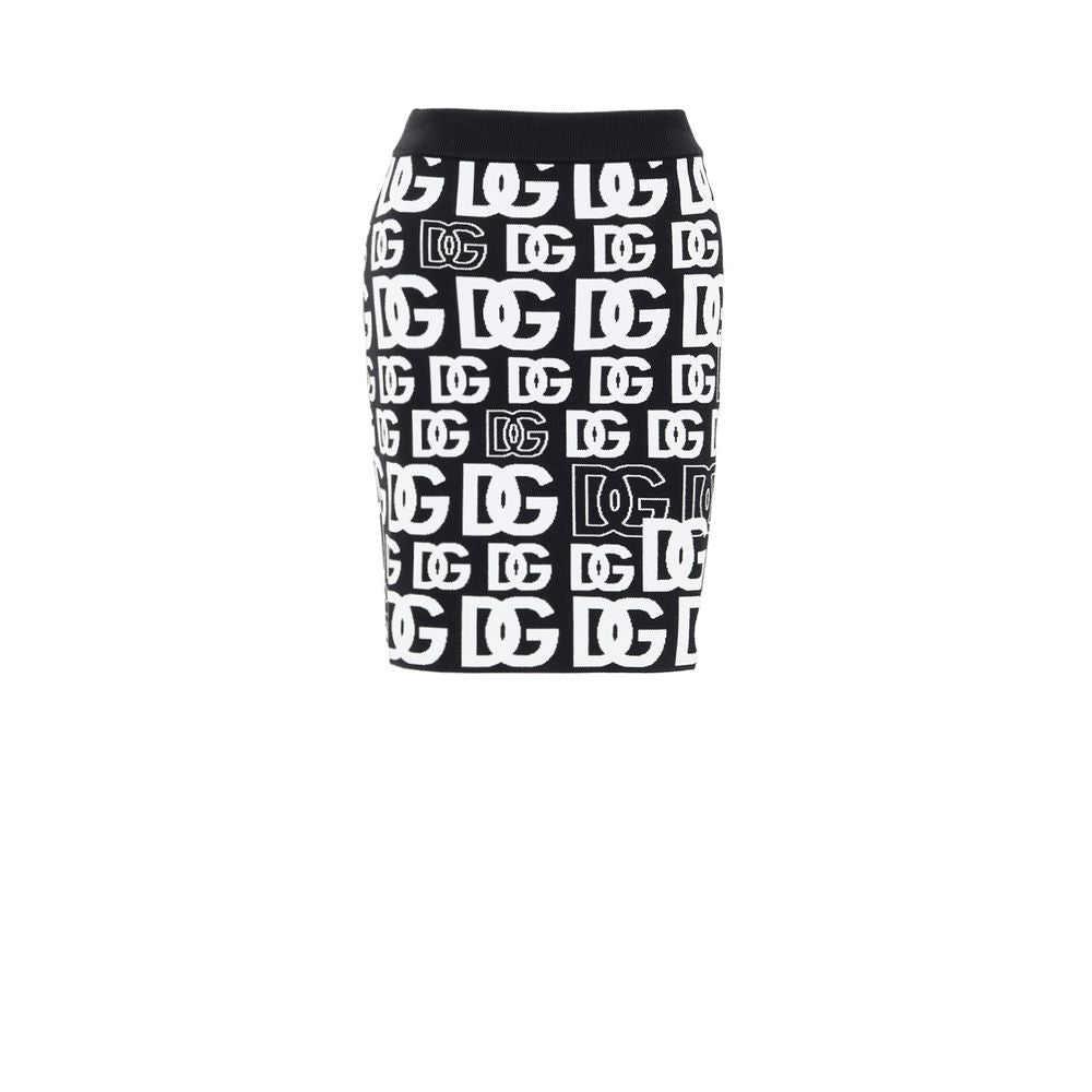 Black Cotton Mini Skirt