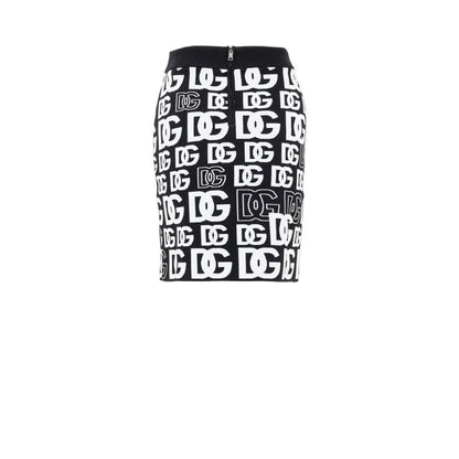 Black Cotton Mini Skirt