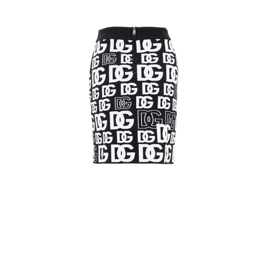 Black Cotton Mini Skirt