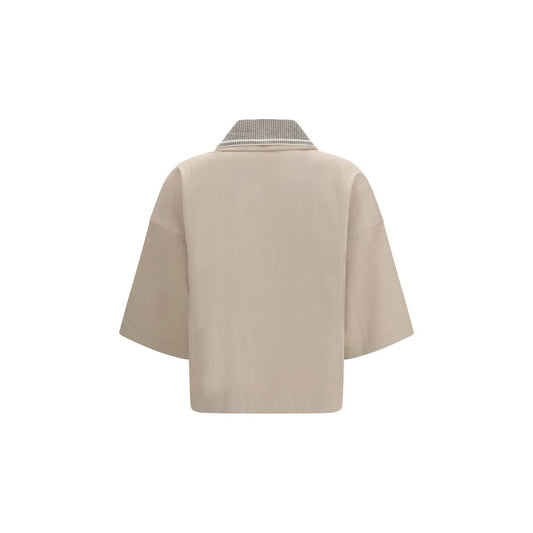 Beige Cotton Polo Shirt