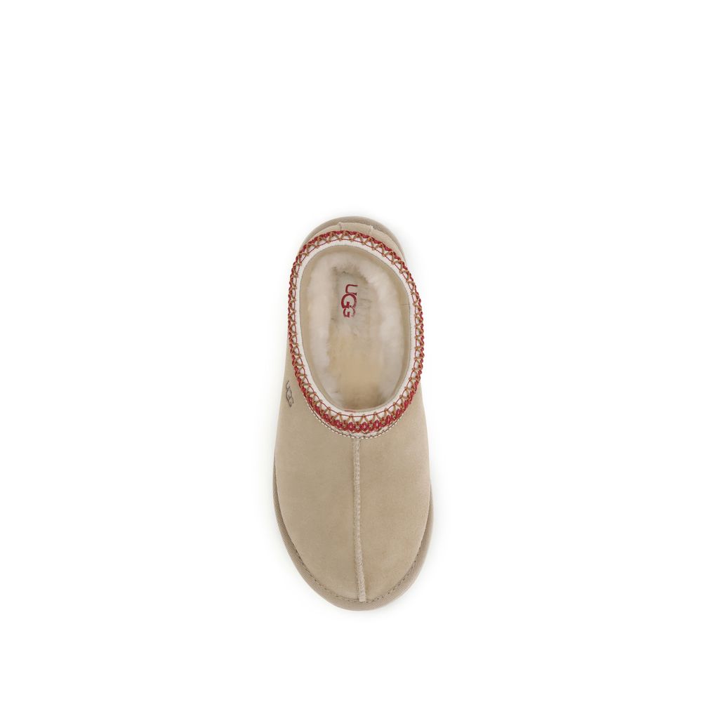 Beige Calf Leather Bos Taurus Mules