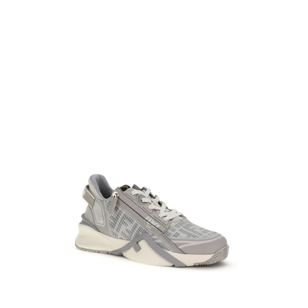 Gray Calf Leather Bos Taurus Athletic Sneakers