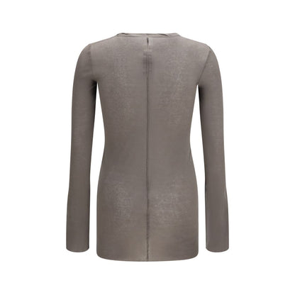 Brown Cotton Long Sleeve T-Shirt