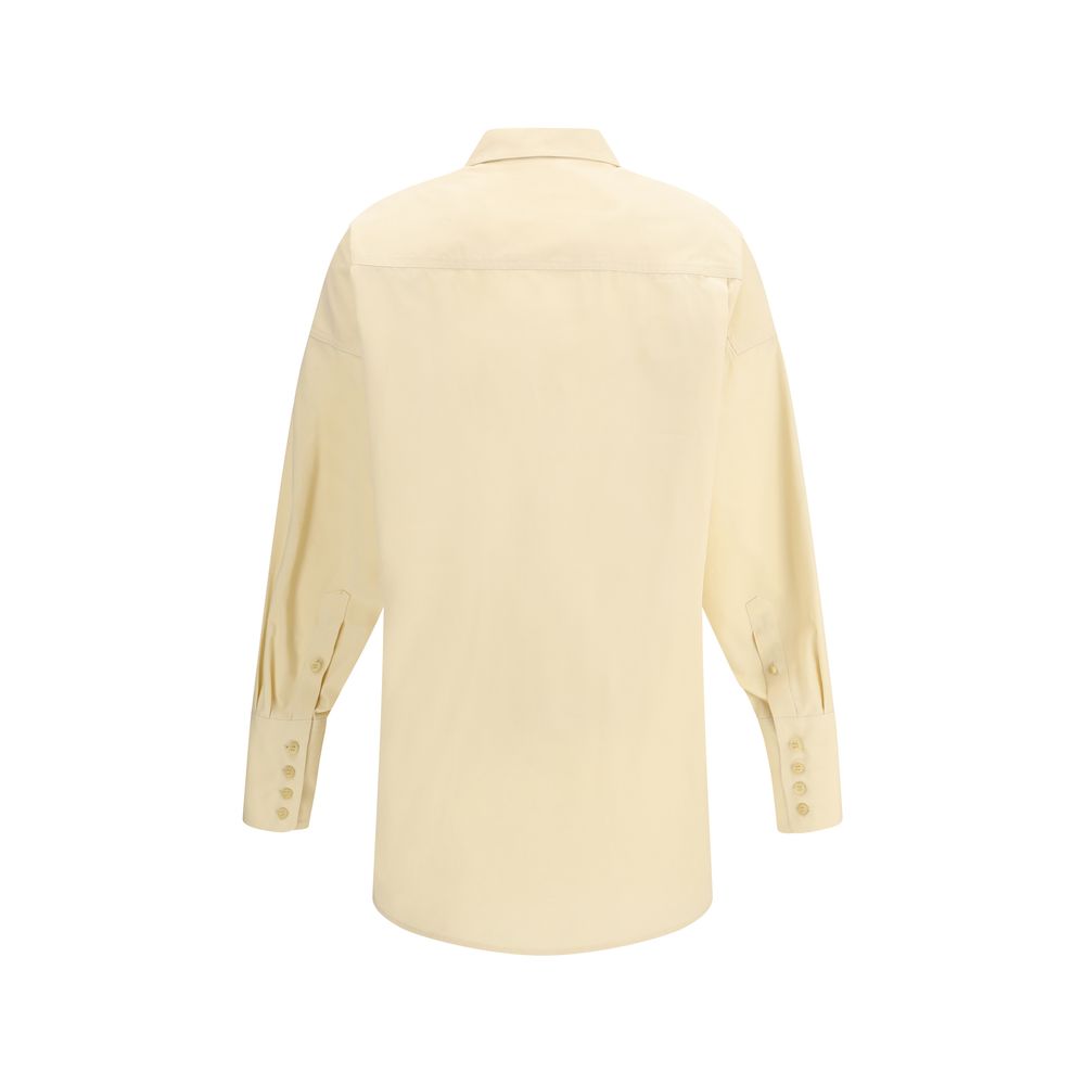 Beige Cotton Dress Shirt