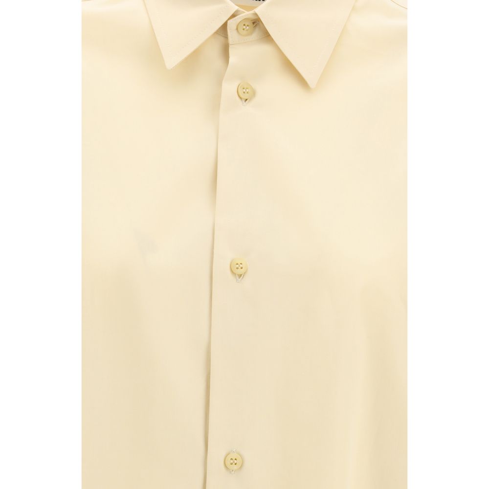 Beige Cotton Dress Shirt