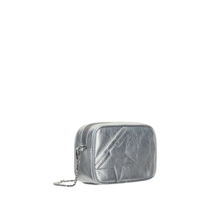 Gray Leather Shoulder Bag