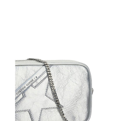 Gray Leather Shoulder Bag