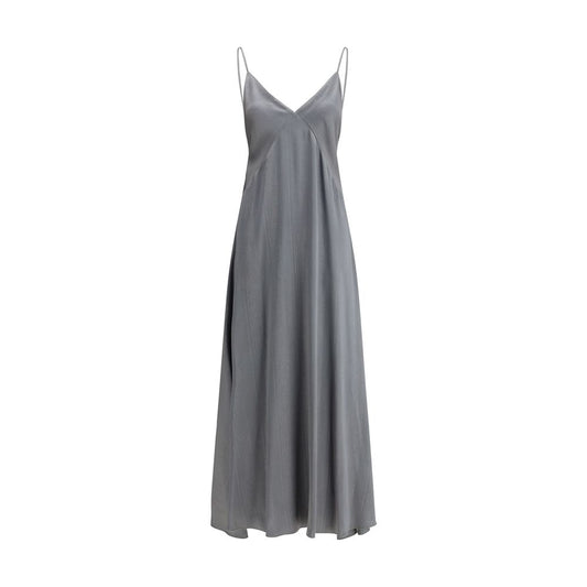 Gray Silk Cocktail Dress