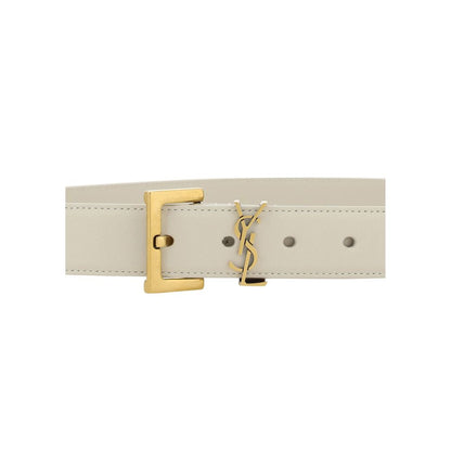 White Calf Leather Bos Taurus Regular Belt