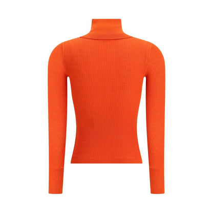 Orange Wool Turtleneck