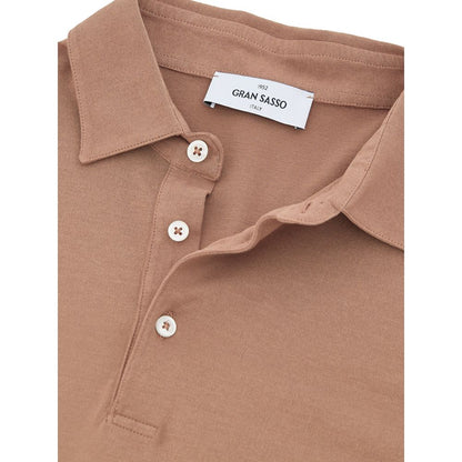 Brown Cotton Polo Shirt