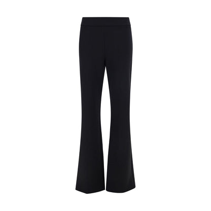 Black Elastane Flared Pants