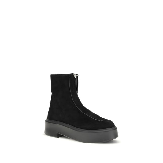 Black Rubber Ankle Boots