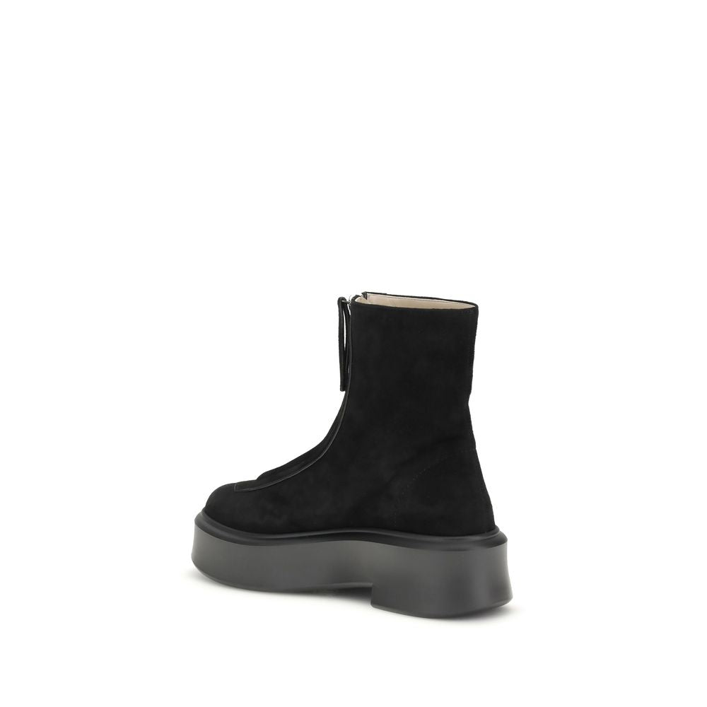 Black Rubber Ankle Boots
