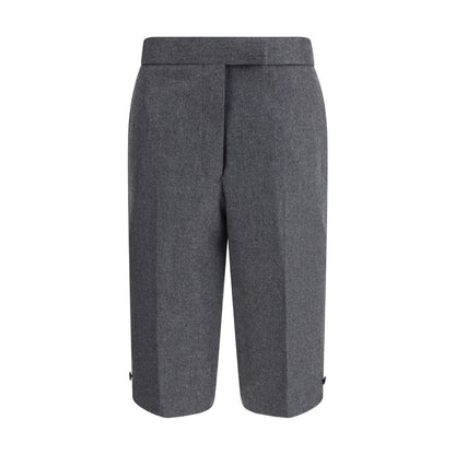 Gray Wool Bermuda Shorts