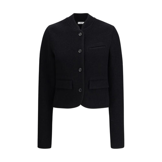 Black Fleece Wool Coat