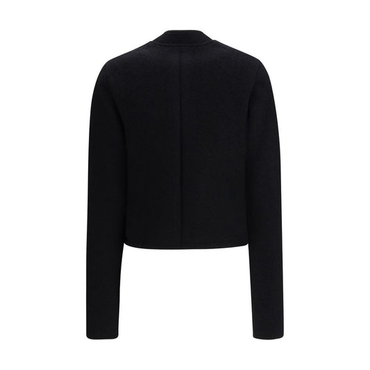 Black Fleece Wool Coat