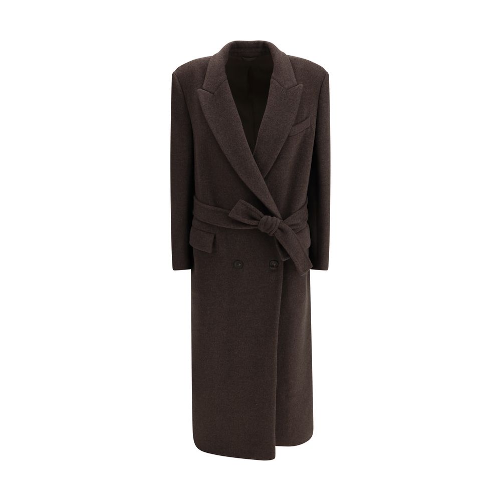 Brown Fleece Wool Coat