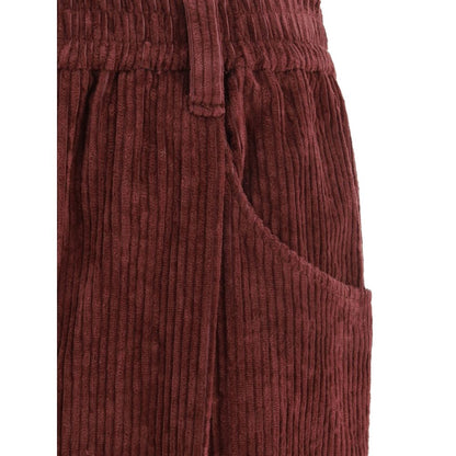 Bordeaux Cotton Casual Pants
