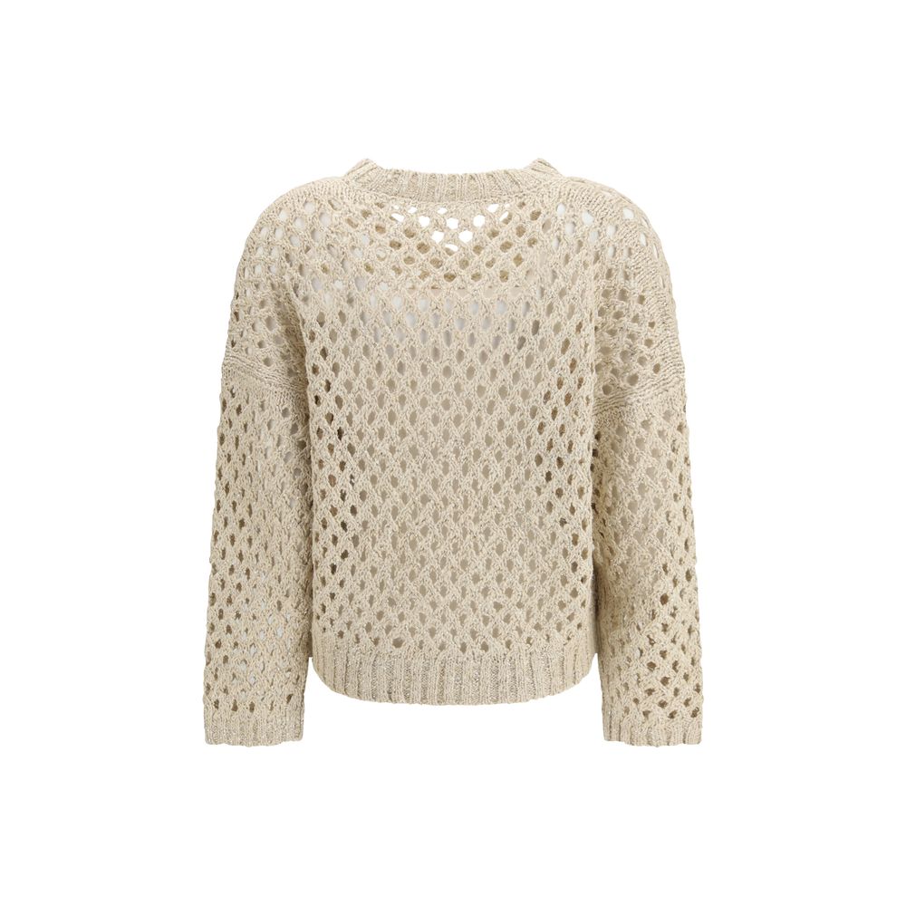 Beige Silk Sweater