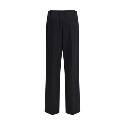 Black Fleece Wool Casual Pants