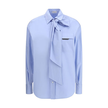 Blue Cotton Dress Shirt