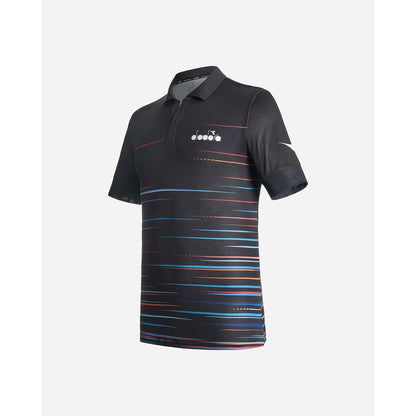 Black Polyester Polo Shirt
