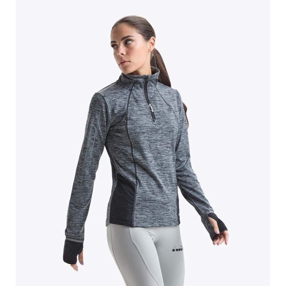 Black Polyester Sweatshirt