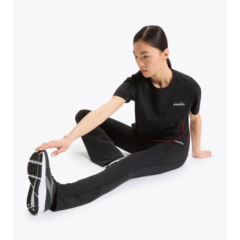 Black Polyester Athletic Pants