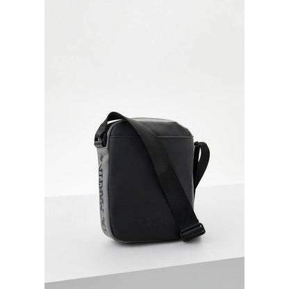 Black Polyethylene Crossbody Bag