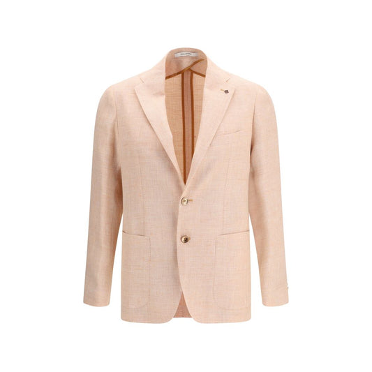 Orange Fleece Wool Blazer