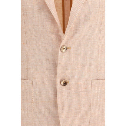 Orange Fleece Wool Blazer