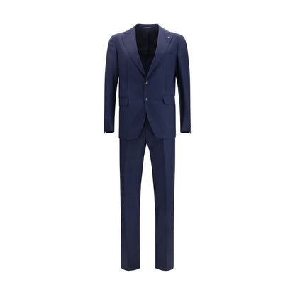 Blue Fleece Wool Two-Piece Suit