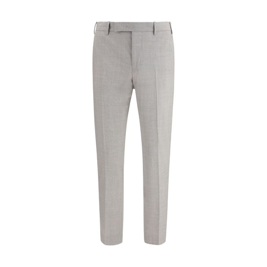 Gray Fleece Wool Dress Pants