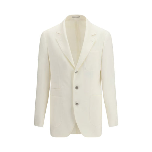 White Linen Blazer