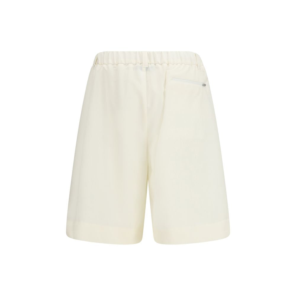 Beige Polyester Shorts