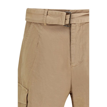 Beige Cotton Bermuda Shorts