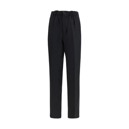 Black Viscose Casual Pants