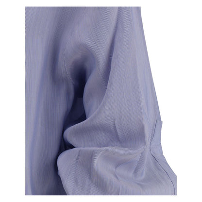 Blue Silk Pattern Shirt