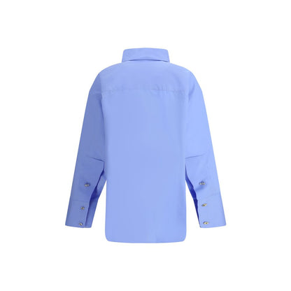 Blue Cotton Dress Shirt
