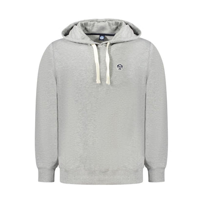 Gray Cotton Mens Sweater Hoodie