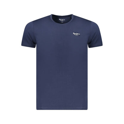 Blu Cotton Men T-Shirt